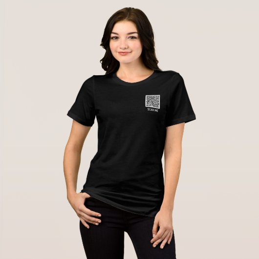 Personalized Design Your Own Funny QR Code Tri-Blend Shirt (Vorderseite voll)
