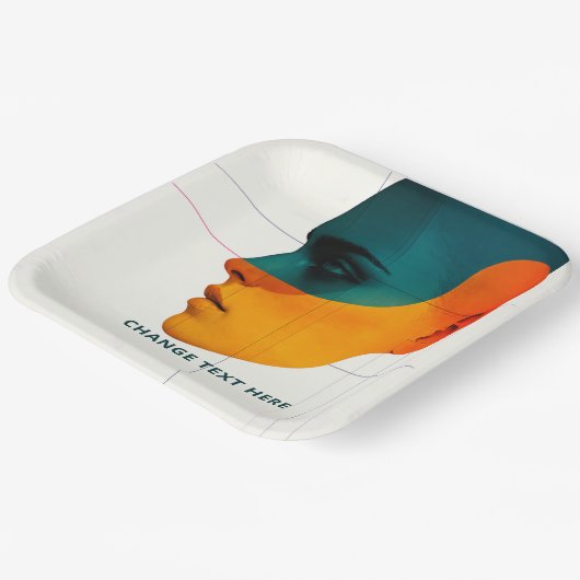 Personalized Designer Paper Plates Pappteller (Gewinkelt)