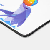 Personalized Desk Mat with Four Playful Dolphins Schreibtischunterlage (Ecke)