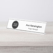 Personalized Desk Name Plate | Custom Logo Office  Schreibtischnamensplakette (Vorderseite )