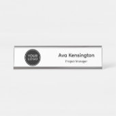 Personalized Desk Name Plate | Custom Logo Office  Schreibtischnamensplakette (Vorderseite )