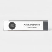 Personalized Desk Name Plate | Custom Logo Office  Schreibtischnamensplakette (Vorderseite )