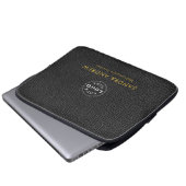 Personalized Detail Black Texture Laptop Sleeve (Vorne Knopf)