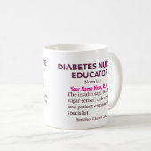 Personalized Diabetes Nurse Educator Gift Kaffeetasse (VorderseiteRechts)