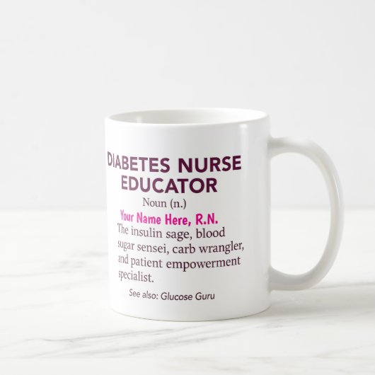 Personalized Diabetes Nurse Educator Gift Kaffeetasse (Rechts)