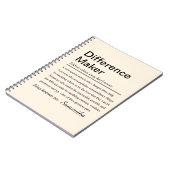 Personalized Difference Maker Definition Custom Notizblock (Linke Seite)