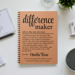 Personalized Difference Maker Definition Gift Notizblock