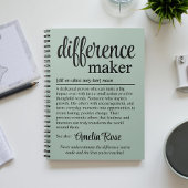 Personalized Difference Maker Definition Gift Notizblock