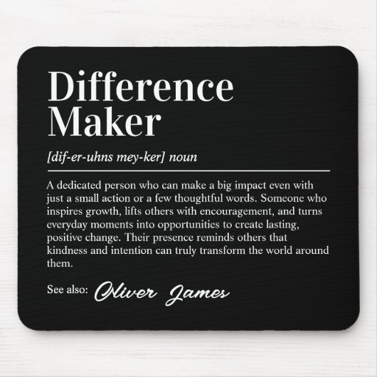 Personalized Difference Maker Definition Mousepad (Vorne)