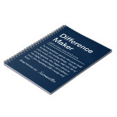 Personalized Difference Maker Definition Notizblock (Linke Seite)
