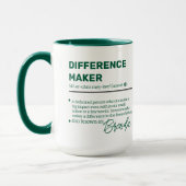 Personalized Difference Maker Mug, Appreciation M Tasse (Links)