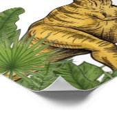 Personalized Dino 1st Birthday Milestone Poster (Ecke)