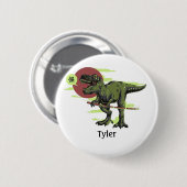 Personalized Dinosaur Button (Vorne & Hinten)