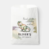 Personalized Dinosaur Kids Birthday Party Geschenktütchen (Vorderseite)