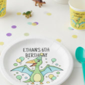 Personalized Dinosaur Paper Plates - Set of 8  Pappteller