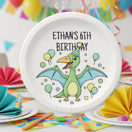 Personalized Dinosaur Paper Plates - Set of 8  Pappteller