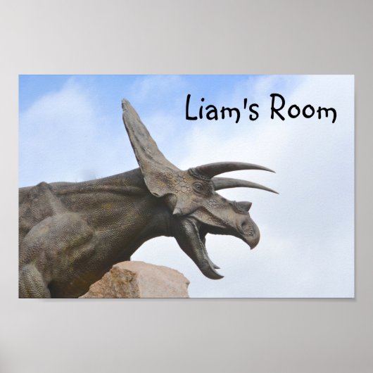 Personalized Dinosaur Poster (Vorne)