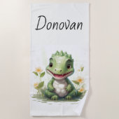 Personalized Dinosaur Strandtuch (Vorderseite)
