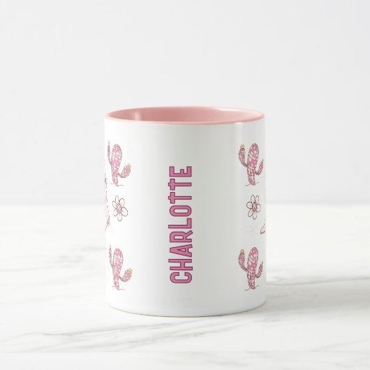 Personalized Disco Cowgirl Boot and Cactus Coffee Tasse (Zentrum)