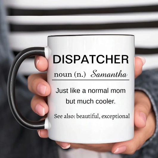 Personalized Dispatcher Definition Mug Tasse