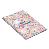 Personalized Ditsy Flowers Blush Notizblock (Rechte Seite)