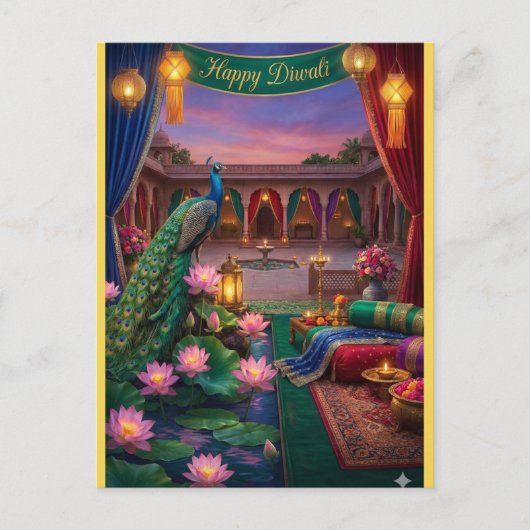 Personalized Diwali Festival Postcard Postkarte (Vorderseite)