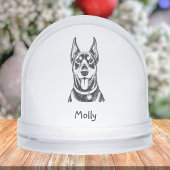 Personalized Doberman Dog Christmas Schneekugeln