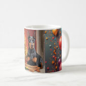 Personalized Doberman Pinscher Christmas Mug – Cus Kaffeetasse (VorderseiteRechts)