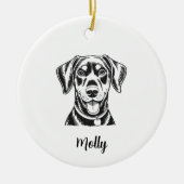 Personalized Dobermann Dog Christmas Keramik Ornament (Vorne)