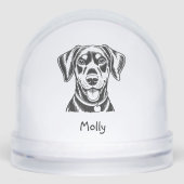 Personalized Dobermann Dog Christmas Schneekugeln (Vorderseite)