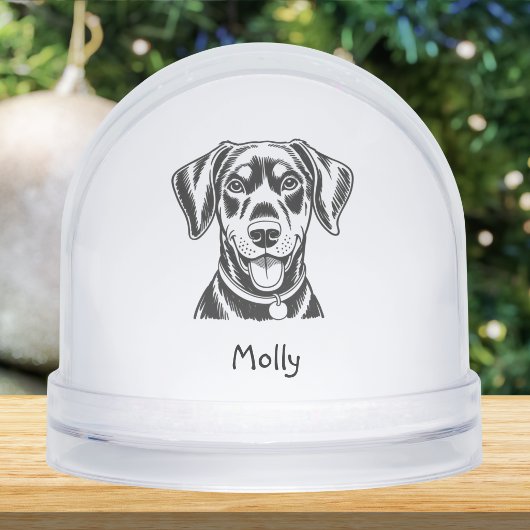 Personalized Dobermann Dog Christmas Schneekugeln