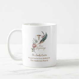 Personalized Doctor Appreciation New Beginnings Kaffeetasse