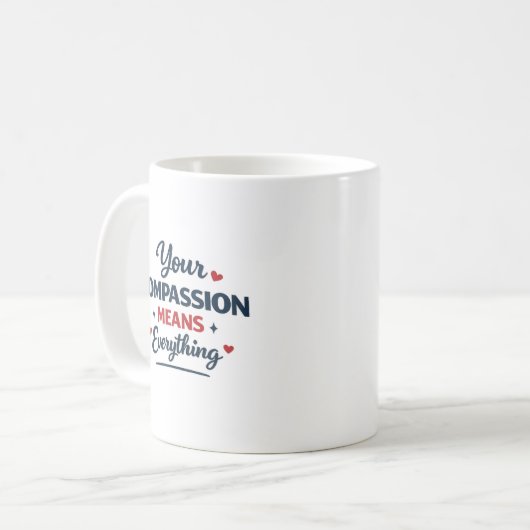 Personalized Doctor Gift | Compassion Matters Kaffeetasse (Vorderseite Links)