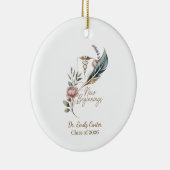 Personalized Doctor Graduation New Beginnings Keramik Ornament (Rechts)