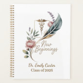 Personalized Doctor Graduation New Beginnings Planer (Vorderseite)