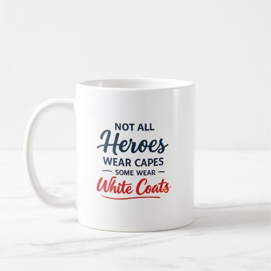 Personalized Doctor Hero White Coat Kaffeetasse (Links)