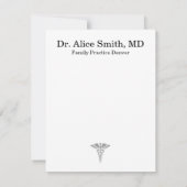 Personalized Doctor Note Cards Mitteilungskarte (Rückseite)