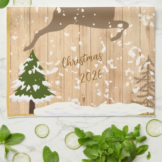 Personalized doe Christmas bauble Geschirrtuch (Gefaltet)