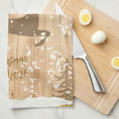 Personalized doe Christmas bauble Geschirrtuch (Viertel Falte)