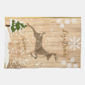 Personalized doe Christmas bauble Geschirrtuch (Horizontal)