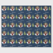 Personalized Dog and Family Photo Christmas Tree W Geschenkpapier (Flach)