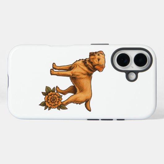 Personalized dog breed phone case for iPhone (Rückseite (Horizontal))