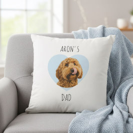 Personalized Dog Dad | Custom Pet Photo Heart Kissen
