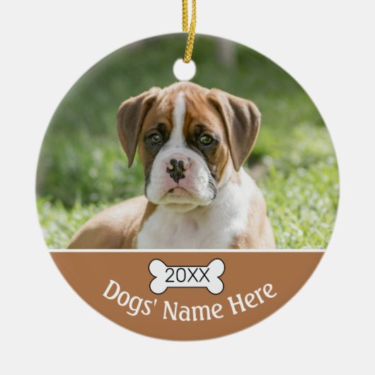 Personalized dog Dog Ornaments Keramik Ornament (Vorne)