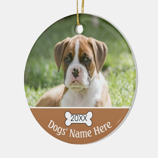 Personalized dog Dog Ornaments Keramik Ornament (Links)