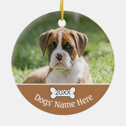 Personalized dog Dog Ornaments Keramik Ornament (Hinten)
