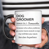 Personalized Dog Groomer Gift Definition Mug Funny Tasse