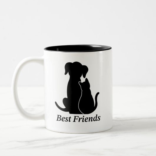 Personalized dog lover cat lover mug zweifarbige tasse (Links)