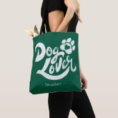 Personalized Dog Lover Hand-Lettered Green Tasche (Von Nahem)