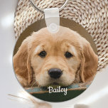 Personalized Dog Lover Simple Modern Pet Photo Schlüsselanhänger<br><div class="desc">Carry your pet with you everywhere you go with this custom pet photo keychain ! A must have for every dog mom and dog dad ! 
Personalized Dog Lover Simple Modern Pet Photo keychain</div>